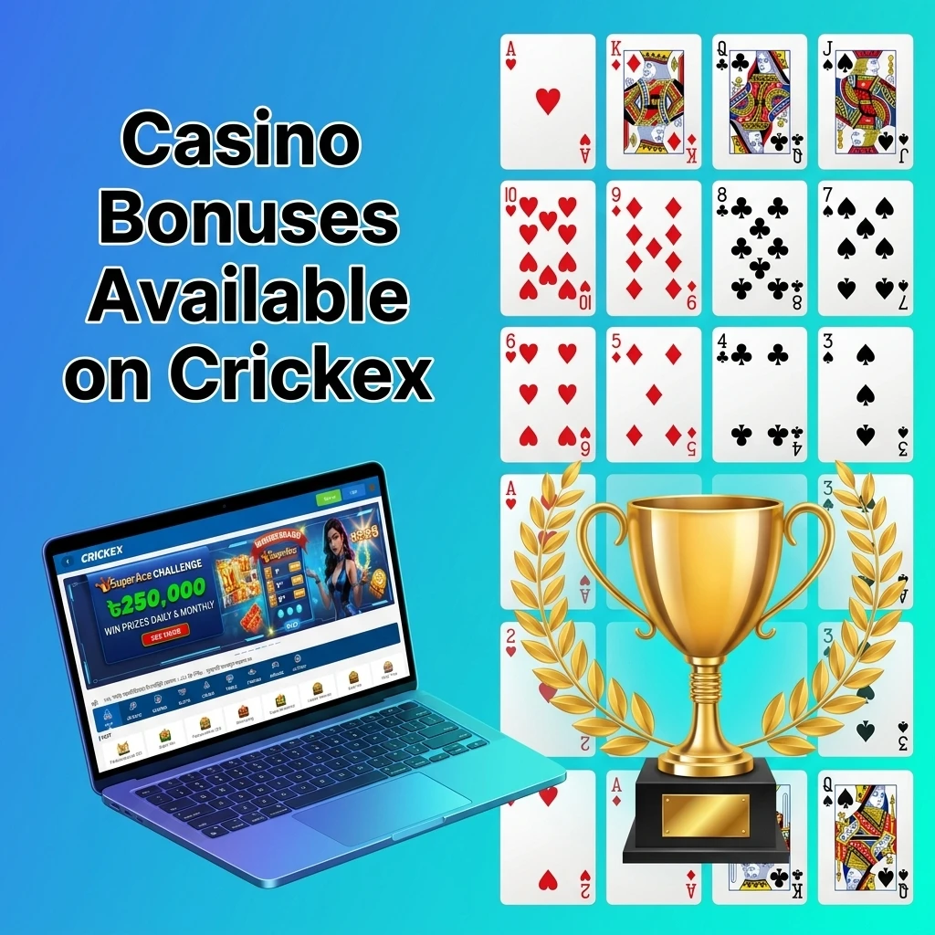 Crickex casino bonuses including weekly rescue, daily slots reload, live cashback, and lottery credits for registered users