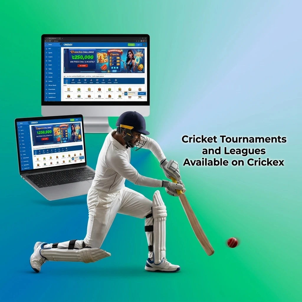 Cricket tournaments and leagues on Crickex including ICC World Cup, IPL, BPL, T20 World Cup, and The Ashes