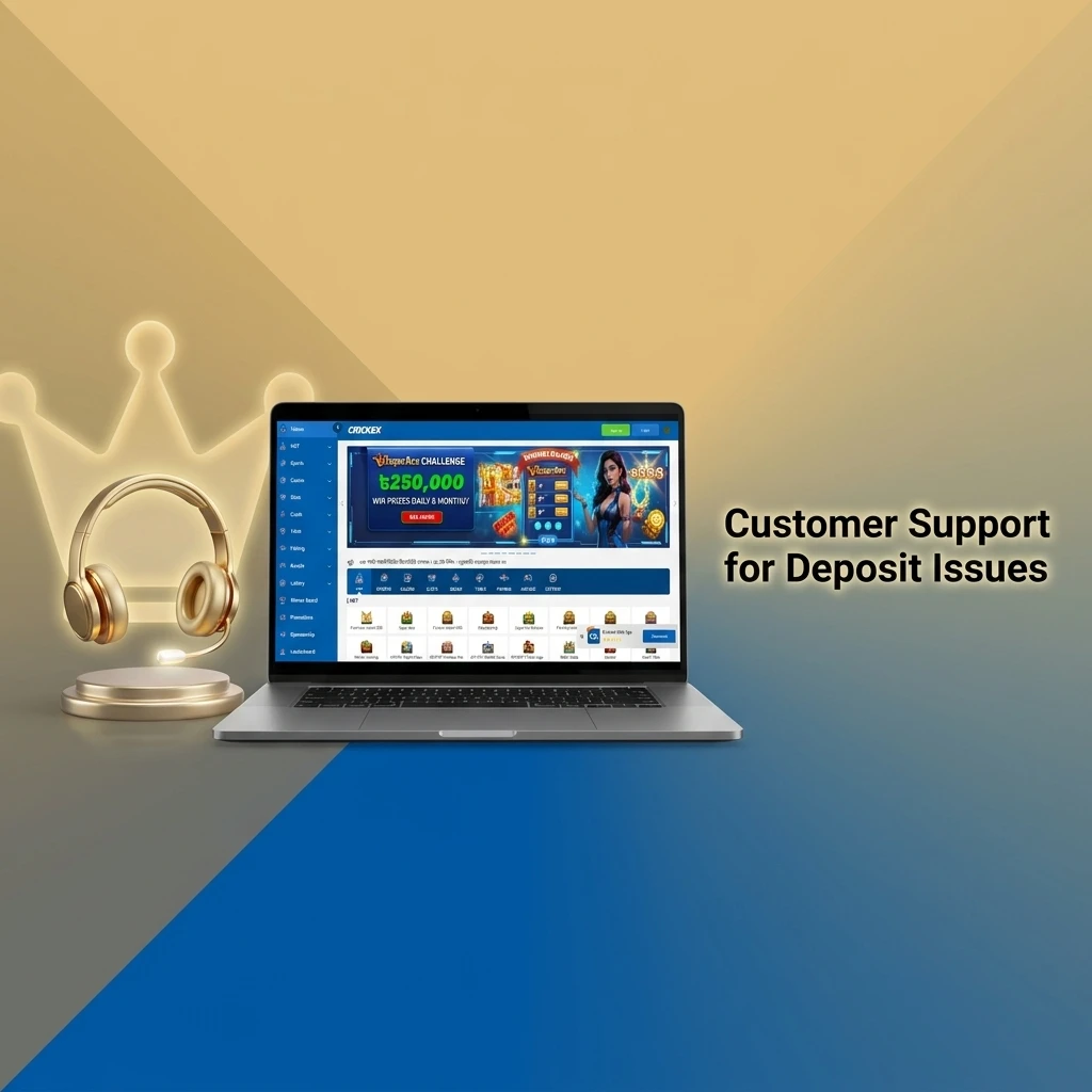 Customer support channels for deposit issues including live chat, email, Telegram, and WhatsApp assistance options