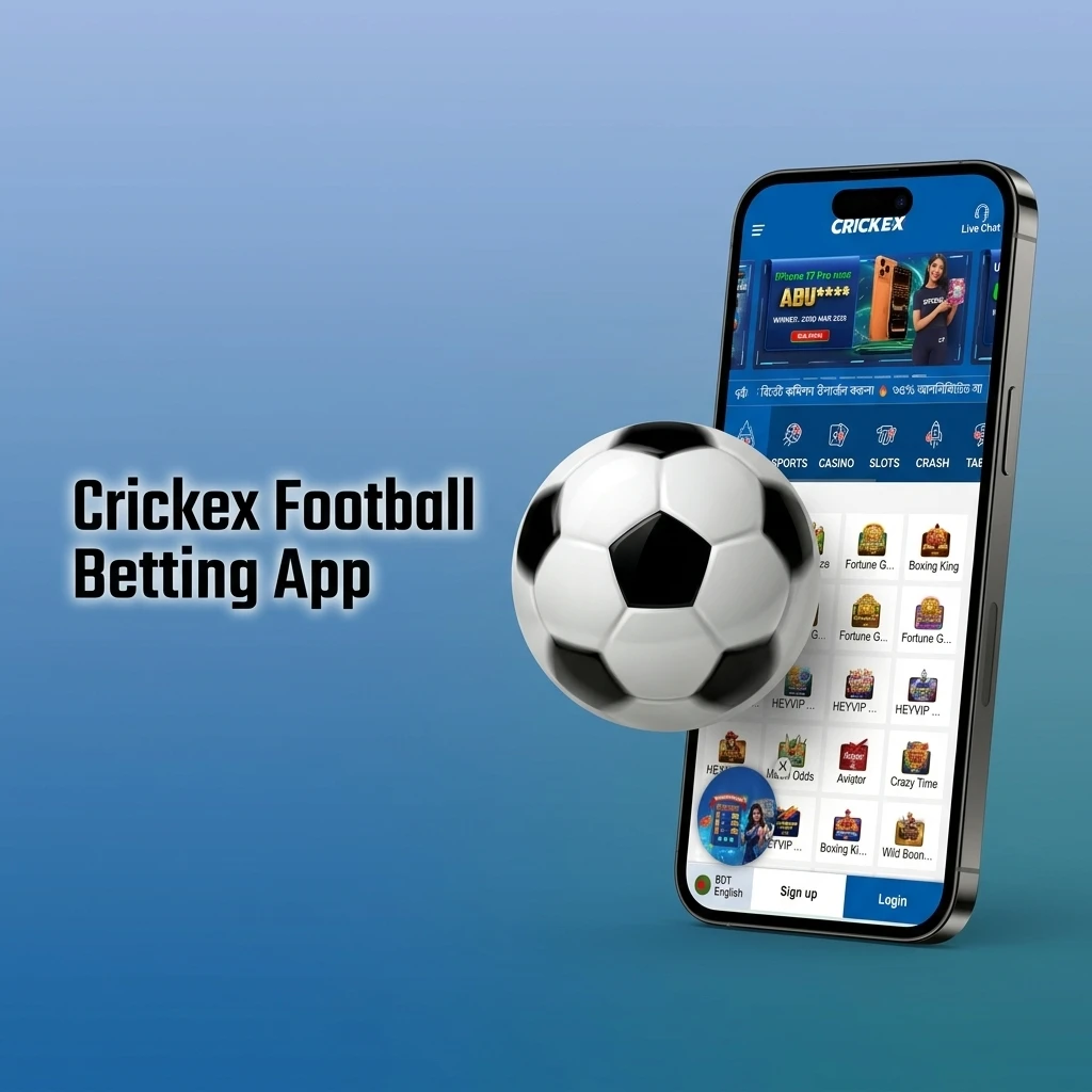 Crickex football betting app on Android and iOS with live markets, odds, and fast mobile navigation