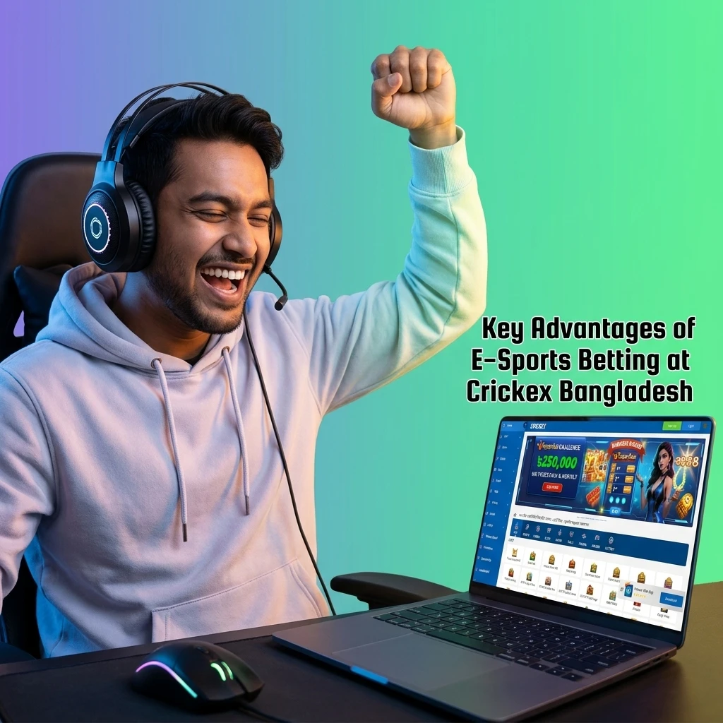 Crickex Bangladesh esports betting advantages including odds, bKash payments, rescue bonus and 24/7 support