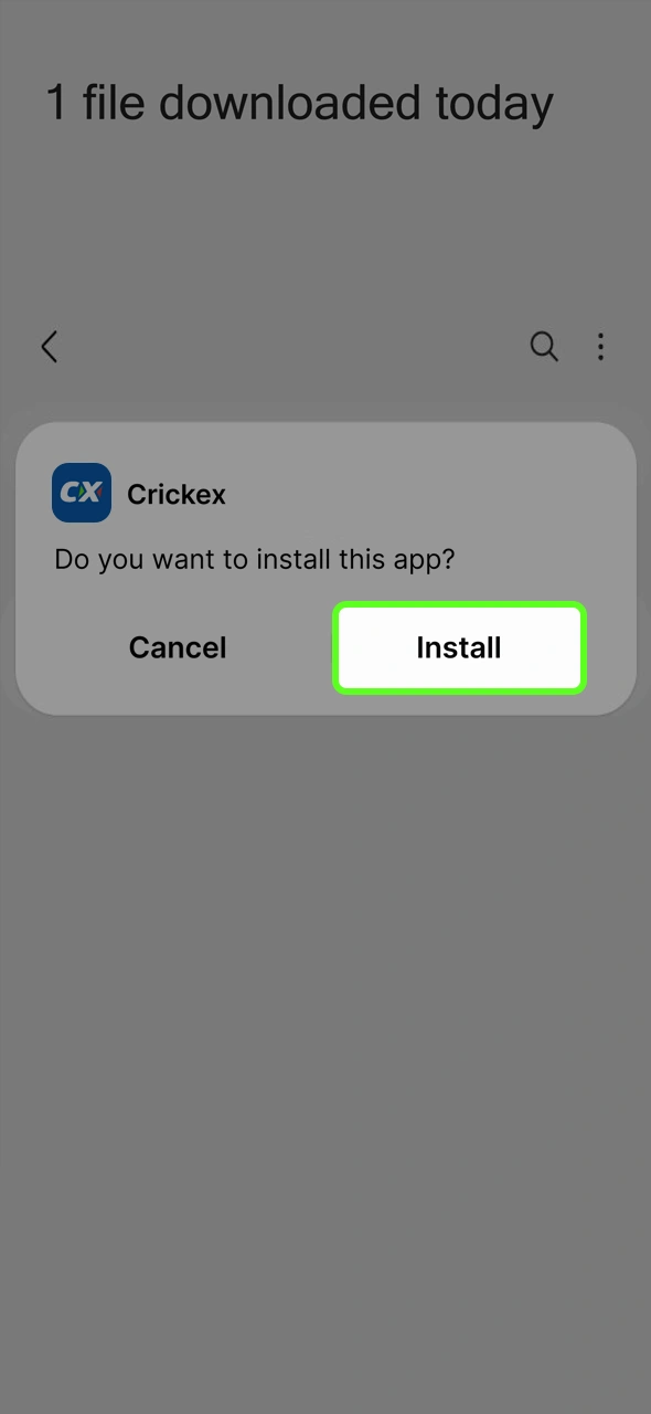 Run the Crickex installer and complete the setup to bring world-class cricket markets to your smartphone.