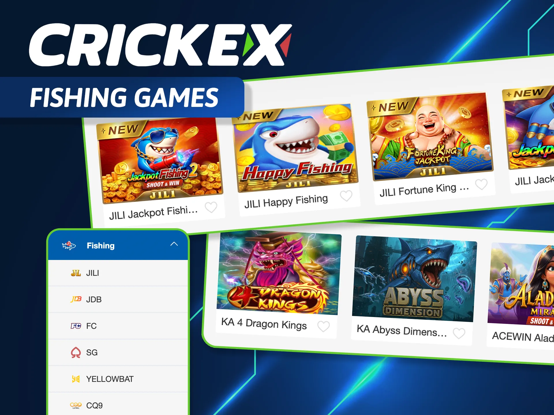 Dive into the popular Crickex fishing games, combining arcade-style skill with the chance for instant cash payouts.
