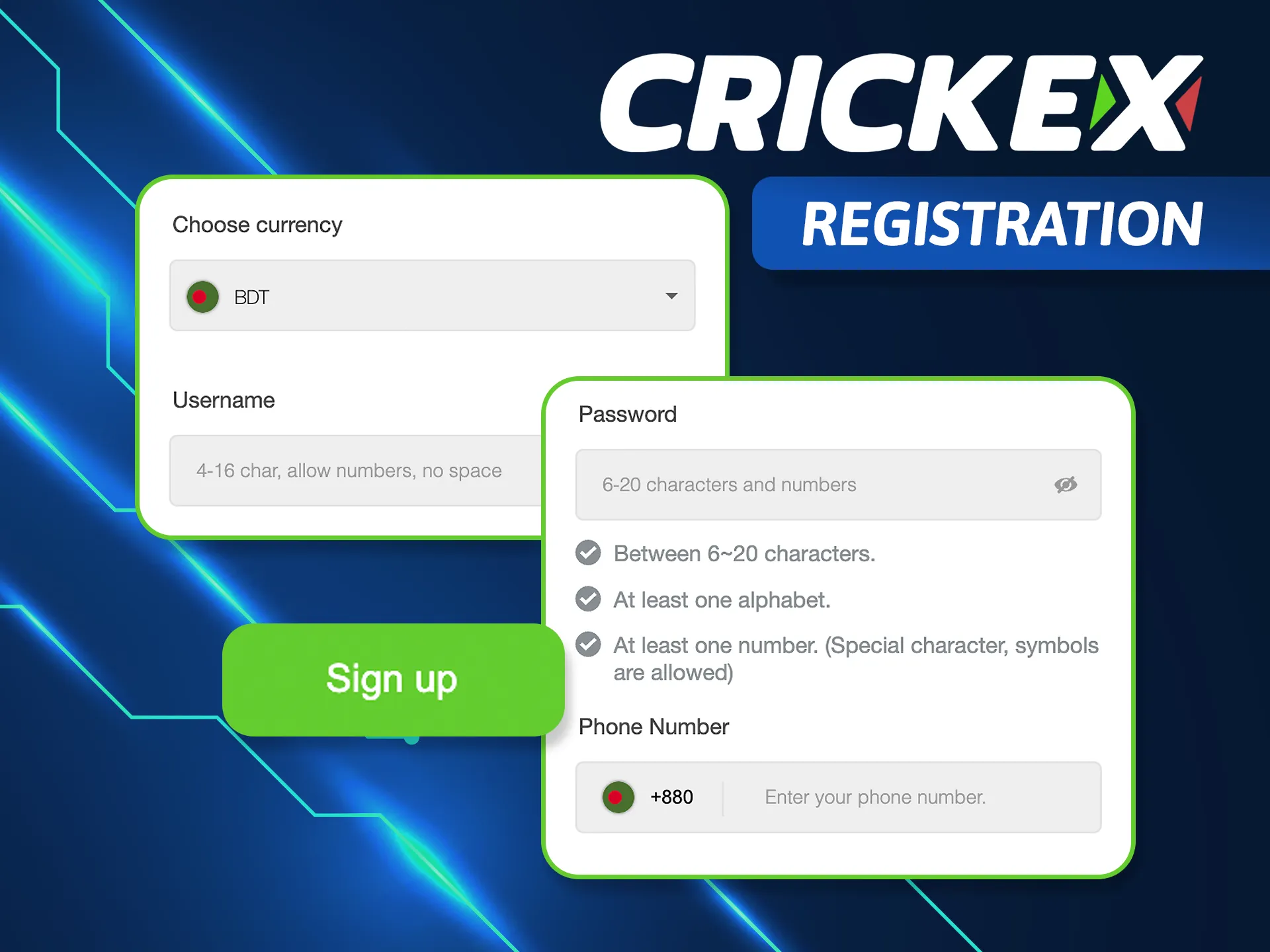 Follow our simple guide to creating your Crickex account and start playing with the most trusted sportsbook in Bangladesh.